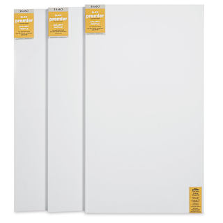 Blick Premier Stretched Cotton Canvas - Gallery Profile, Splined, 36" x 60", Pkg of 3