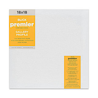 Blick Premier Stretched Cotton Canvas - Gallery Profile, Splined, 18" x  18"