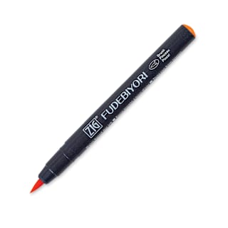 Zig Fudebiyori Brush Pen - Orange
