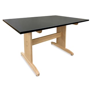 Hann Art Table - 60" x 36" x 42", Black, Rounded Corners, Laminate Top