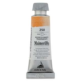 Maimeri Blu Artist Watercolor - Transparent Mars Red, 12 ml Tube