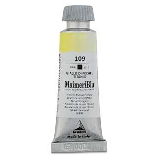 Maimeri Blu Artist Watercolor - Nickel Titanium Yellow, 12 ml Tube