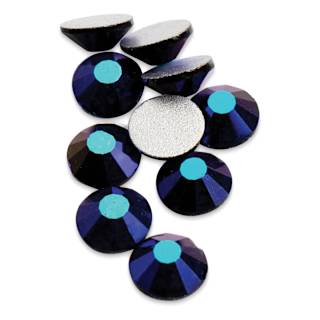 John Bead Crystal Lane Flat Back Rhinestones - Jet, AB, 4.7 mm, Package of 144