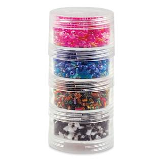 Craft Medley Screw Stack Canisters - 4 Compartments, 4" H x 2" W