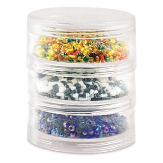 Craft Medley Screw Stack Canisters - 3 Compartments, 3" H x 2-3/4" W