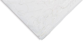 Thai Unryu - 25" x 37", White with Gold Thread