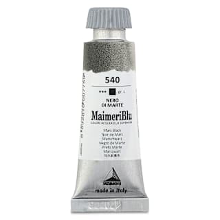 Maimeri Blu Artist Watercolor - Mars Black, 12 ml Tube