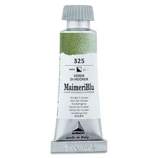 Maimeri Blu Artist Watercolor - Hooker's Green, 12 ml Tube