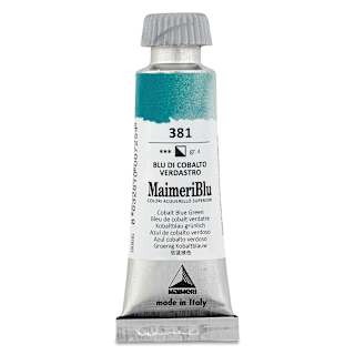Maimeri Blu Artist Watercolor - Cobalt Blue Green, 12 ml Tube