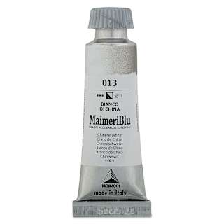 Maimeri Blu Artist Watercolor - Chinese White, 12 ml Tube