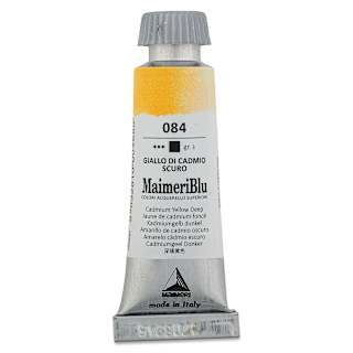 Maimeri Blu Artist Watercolor - Cadmium Yellow Deep, 12 ml Tube