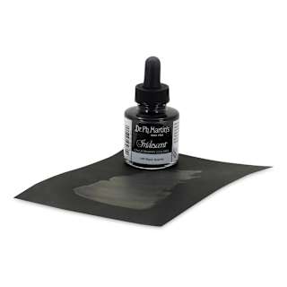 Dr. Ph. Martin's Iridescent Calligraphy Ink - Black Sparkle, 1 oz