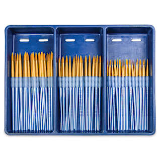 Royal Langnickel Scholastic Choice Class Pack - Golden Taklon Round Combo, Set of 72