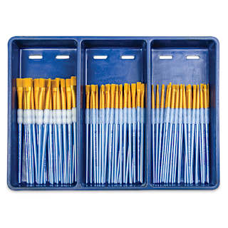 Royal Langnickel Scholastic Choice Class Pack - Golden Taklon Shader Combo, Set of 72