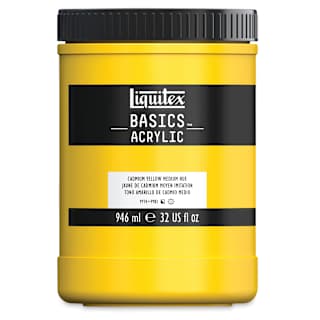 Liquitex Basics - Cadmium Yellow Medium Hue, 32 oz jar