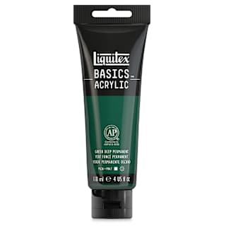 Liquitex Basics - Deep Green Permanent, 4 oz tube