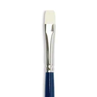 Silver Brush Bristlon Stiff White Synthetic Brush - Bright, Size 4, Short Handle