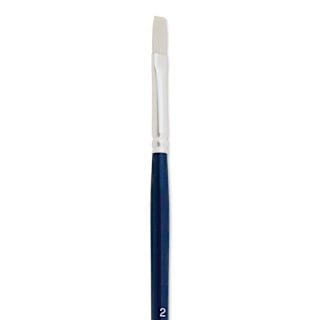 Silver Brush Bristlon Stiff White Synthetic Brush - Flat, Size 2