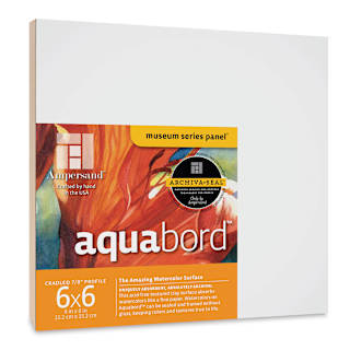 Ampersand Aquabord Panel - 6" x 6", 7/8" Cradled