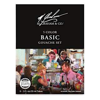 M. Graham Artists' Gouache - Set of 5, Basic Set, 15 ml Tubes