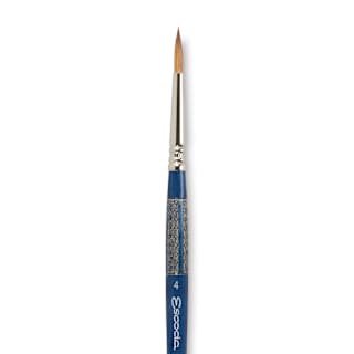 Escoda Optimo Kolinsky Sable Brush - Pointed Round, Short Handle, Size 4