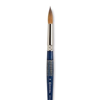 Escoda Optimo Kolinsky Sable Brush - Pointed Round, Short Handle, Size 14