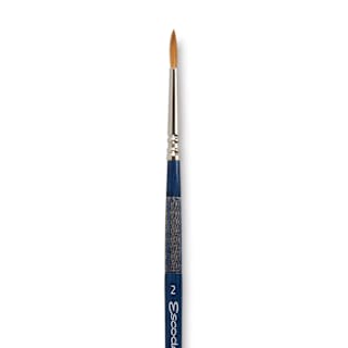 Escoda Optimo Kolinsky Sable Brush - Pointed Round, Short Handle, Size 2