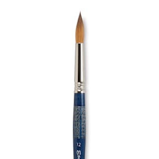 Escoda Optimo Kolinsky Sable Brush - Pointed Round, Short Handle, Size 12