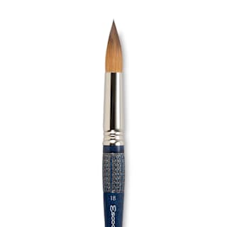 Escoda Optimo Kolinsky Sable Brush - Pointed Round, Short Handle, Size 18