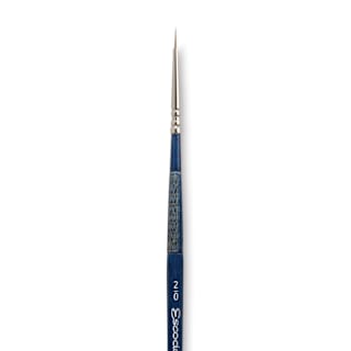Escoda Optimo Kolinsky Sable Brush - Pointed Round, Short Handle, Size 2/0