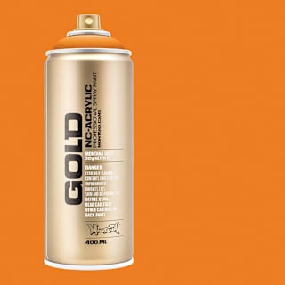 Montana Gold Acrylic Professional Spray Paint - Shock Orange Light, 400 ml can