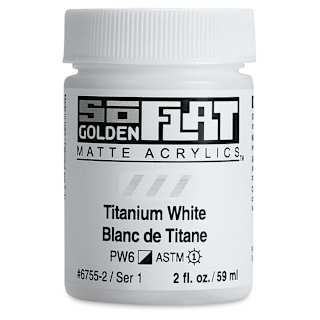 Golden SoFlat Matte Acrylic Paint - Titanium White, 59 ml, Jar