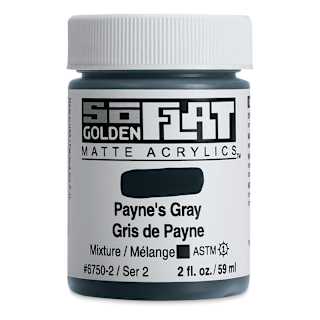 Golden SoFlat Matte Acrylic Paint - Payne's Gray, 59 ml, Jar
