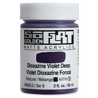 Golden SoFlat Matte Acrylic Paint - Dioxazine Violet Deep, 59 ml, Jar