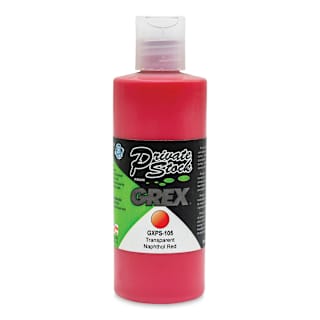 Grex Private Stock Airbrush Colors - Transparent Red Napthol, 4 oz