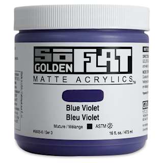 Golden SoFlat Matte Acrylic Paint - Blue Violet, 473 ml, Jar