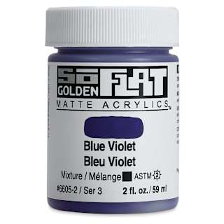 Golden SoFlat Matte Acrylic Paint - Blue Violet, 59 ml, Jar