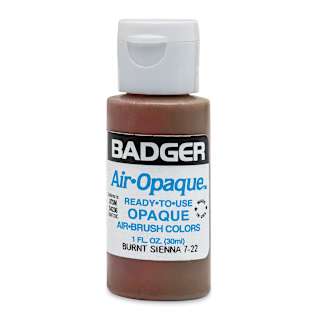 Badger Air-Opaque Airbrush Color - 1 oz, Burnt Sienna