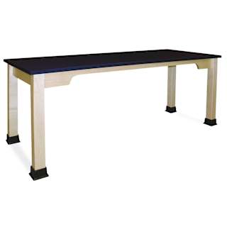 Hann Table with Scalloped Edge - Hard Maple, Chemsurf Top, 24" x 60"