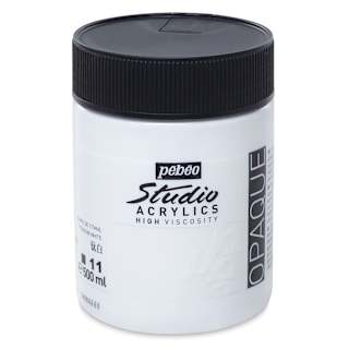 Pebeo High Viscosity Acrylics - Titanium White, 500 ml jar