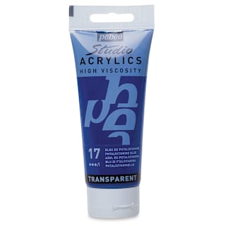 Pebeo High Viscosity Acrylics - Phthalocyanine Blue, 100 ml tube