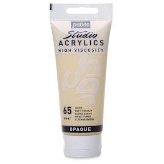 Pebeo High Viscosity Acrylics - Buff Titanium, 100 ml tube