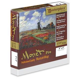 Masterpiece Monet Pro Artfix Linen Canvas - 4" x 4", Acrylic Primed