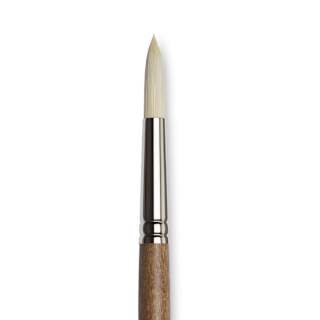 Winsor & Newton Artists' Oil Synthetic Hog Brush - Round, Size 8, Long Handle