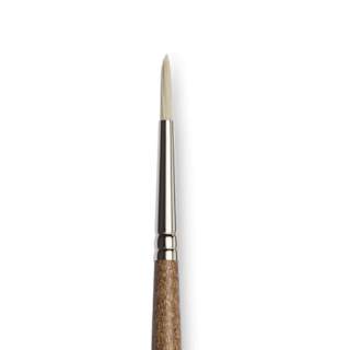 Winsor & Newton Artists' Oil Synthetic Hog Brush - Round, Size 2, Long Handle