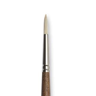 Winsor & Newton Artists' Oil Synthetic Hog Brush - Round, Size 3, Long Handle