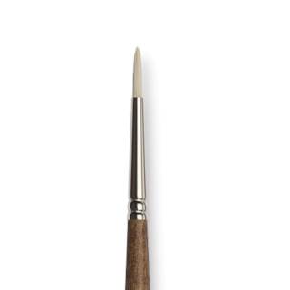 Winsor & Newton Artists' Oil Synthetic Hog Brush - Round, Size 1, Long Handle