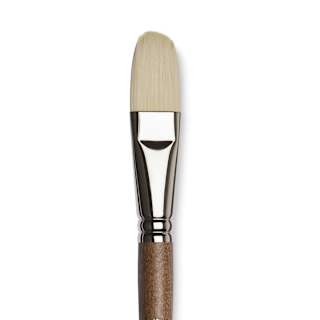 Winsor & Newton Artists' Oil Synthetic Hog Brush - Filbert, Size 12, Long Handle