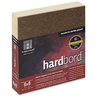 Ampersand Hardbord Panel - 8" x 8", 1-1/2" Cradled