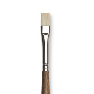 Winsor & Newton Artists' Oil Synthetic Hog Brush - Bright, Size 4, Long Handle